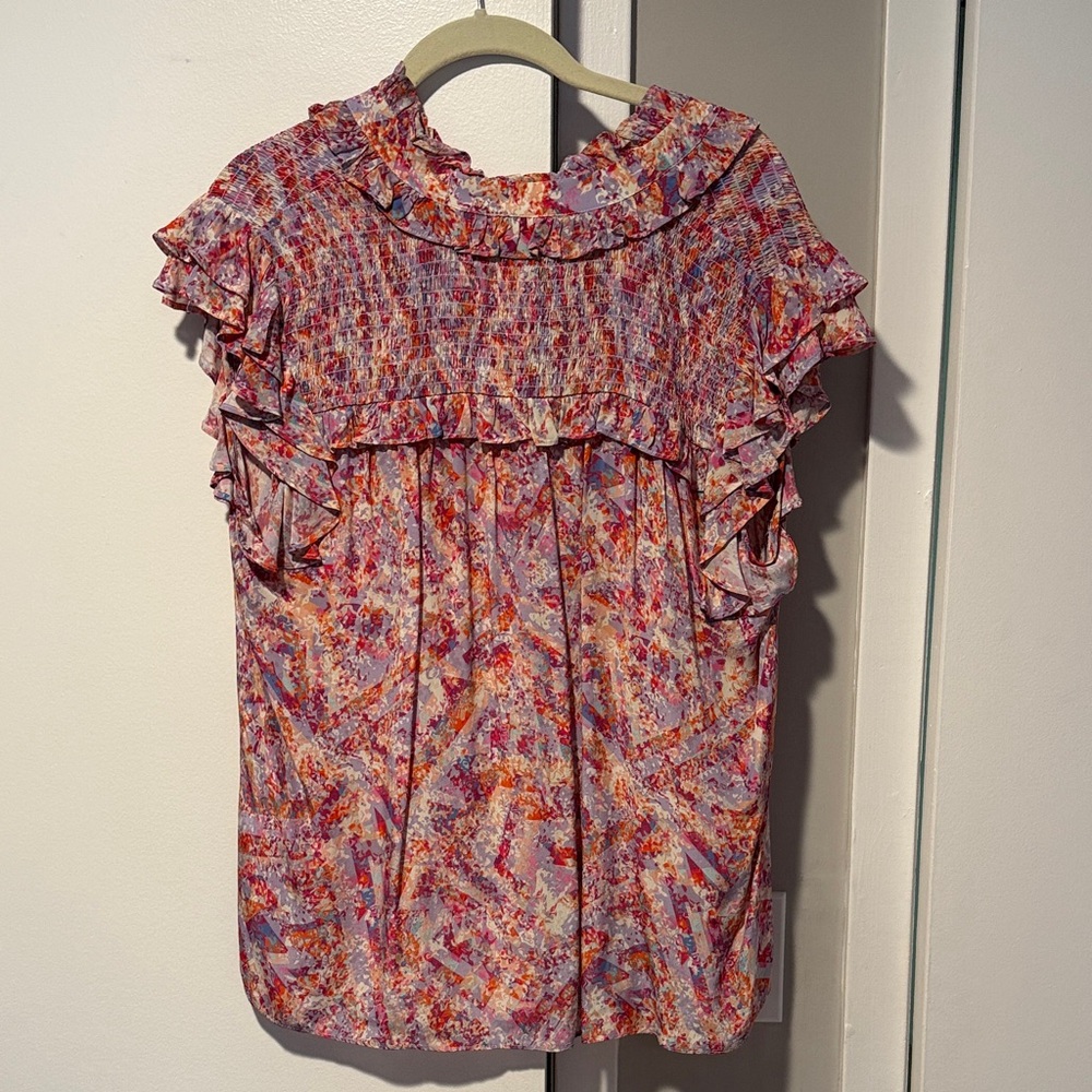 Gilner Farrar Colorful Ruffled Blouse - Picture 2 of 4